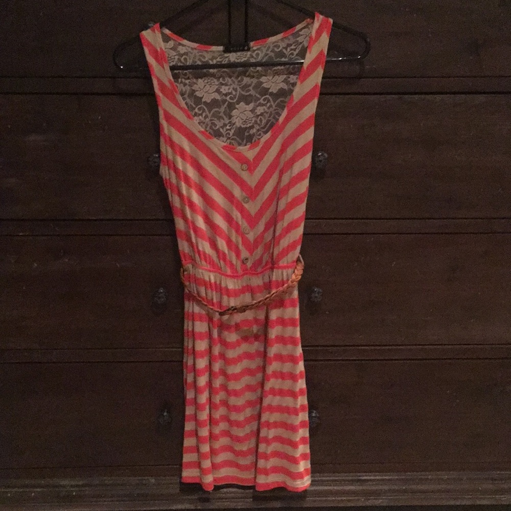 Edge striped dress